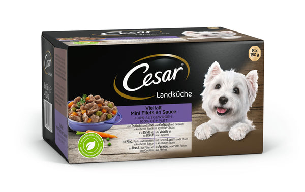 Cesar wet food country cuisine in sauce, 8 x 150g