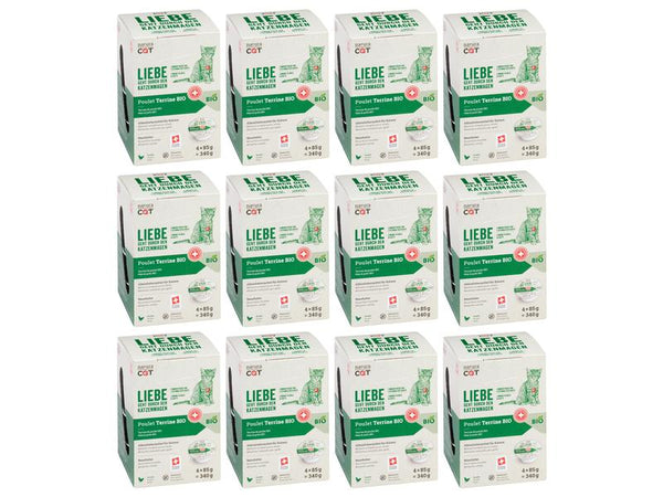 naturaCat Nassfutter BIO Poulet Terrine, 4 x 85g