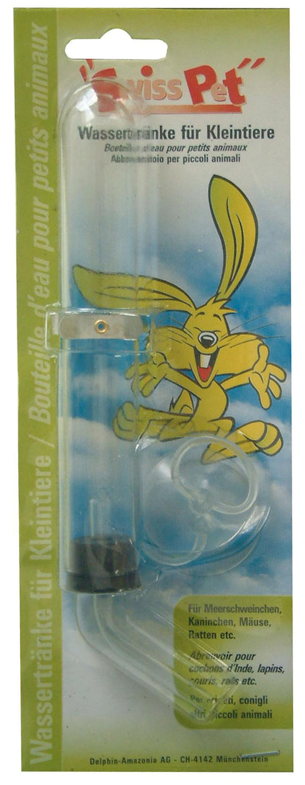 Glass hamster water drinker