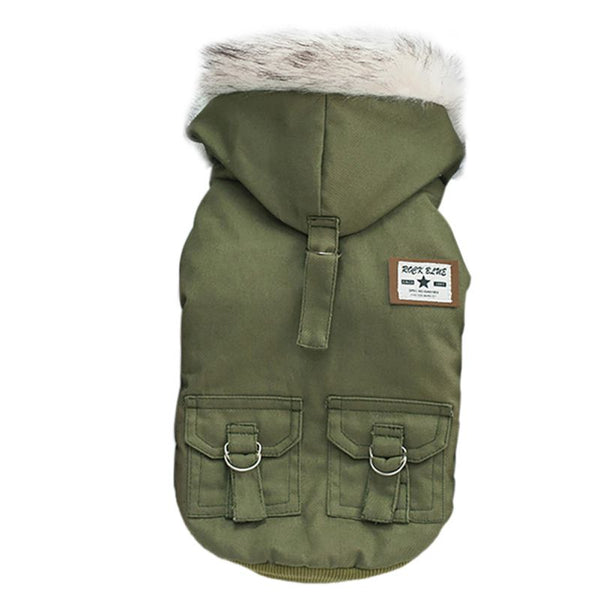 Winter jacket with fur collar