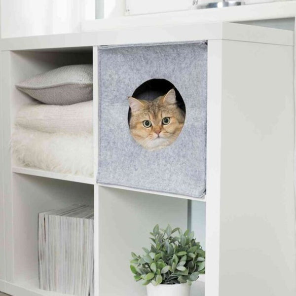 Cave Anton for shelves, 33 × 33 × 37 cm, grey