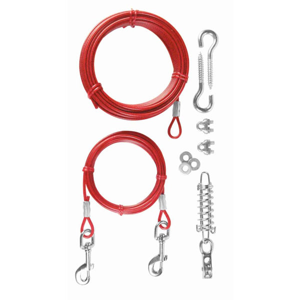 Tension line with running line, 15 m, red