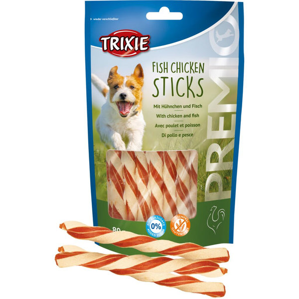 6x PREMIO Fish Chicken Sticks, 80 g