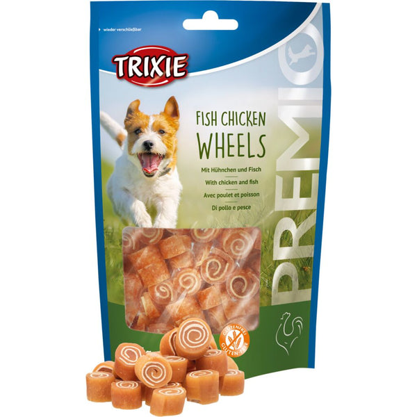 6x PREMIO Fish Chicken Wheels, 75 g