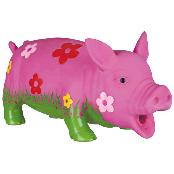 Pig, animal sound, latex/polyester fleece, 20 cm