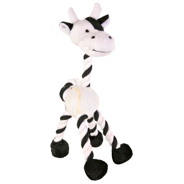 Animal with rope &amp; tennis ball, plush, 28 cm