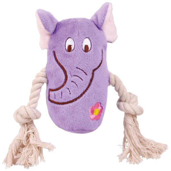 3x animal with rope, plush, 13 cm