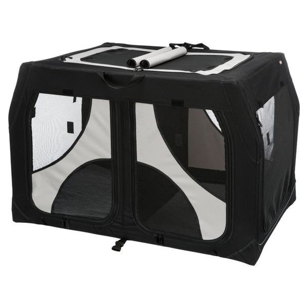 Mobile Kennel Vario Double, S: 91 × 60 × 61/57 cm, black/grey