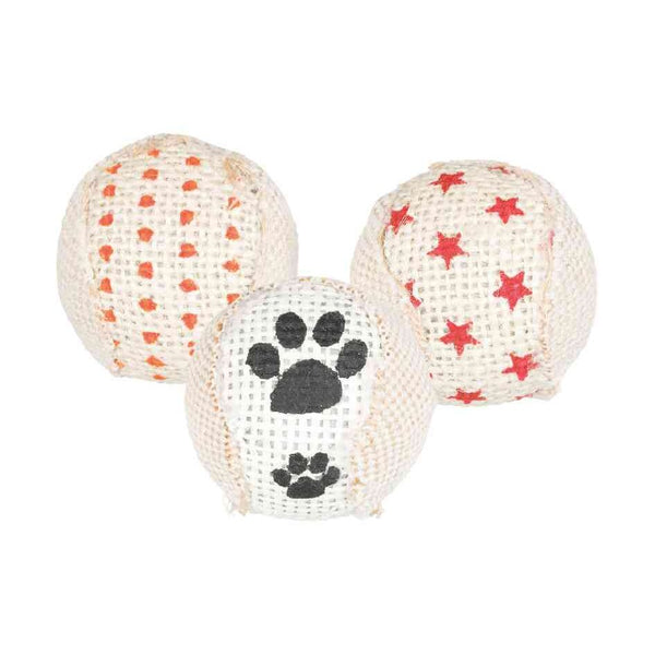 Set of rattle balls, jute, ø 5 cm, 3 pc.