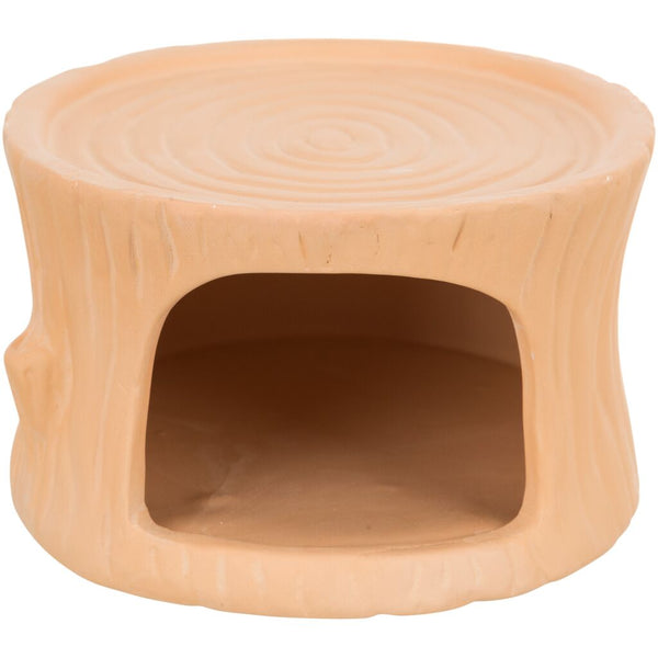 Ceramic house tree trunk, mice/hamsters, 11×6×10 cm