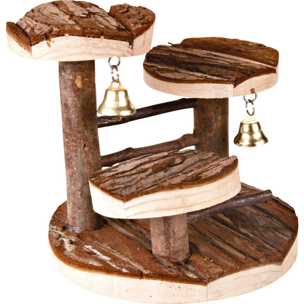 Climbing frame with bell, hamster, bark wood, ø 14×14 cm