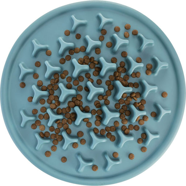Slow Feeding Mat Pillars ø 35 cm, blue