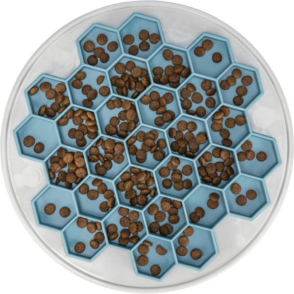 Slow Feeding Platter Hive ø 30 cm, grey/blue