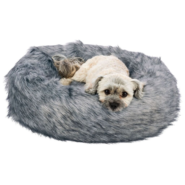 Bed Yelina, round, ø 55 cm, black-grey