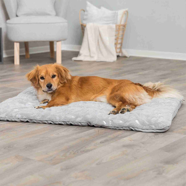 Feather mat, 100 × 70 cm, grey/silver