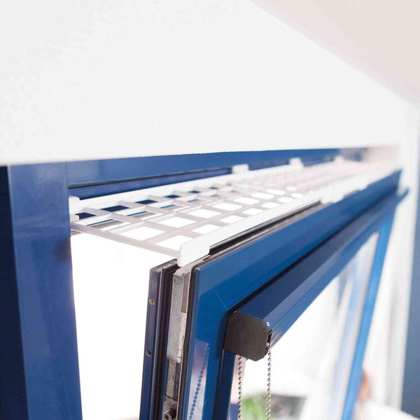 Protective grille for windows, top/bottom, extendable, 75-125×16 cm