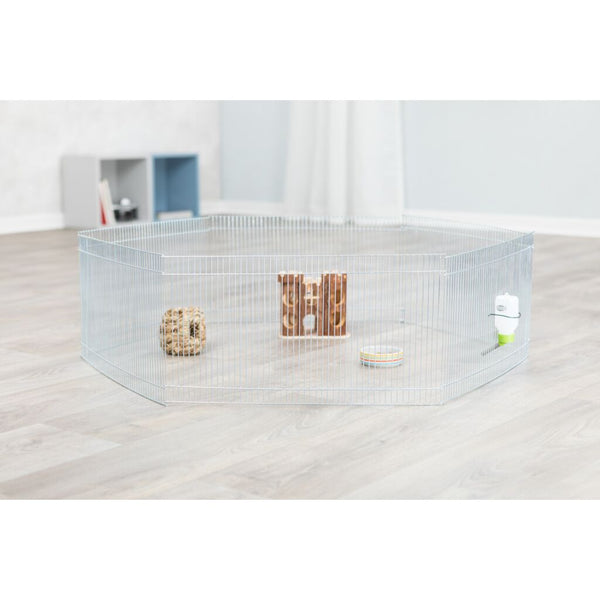 Outdoor enclosure, indoor, hamster, metal, galvanized, ø 90 × 25 cm