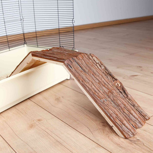 Cage bridge, dwarf rabbit, bark wood, 63×18×15 cm