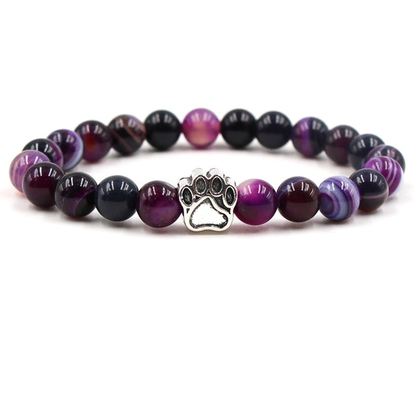 Stone with Paw Print Bracelet